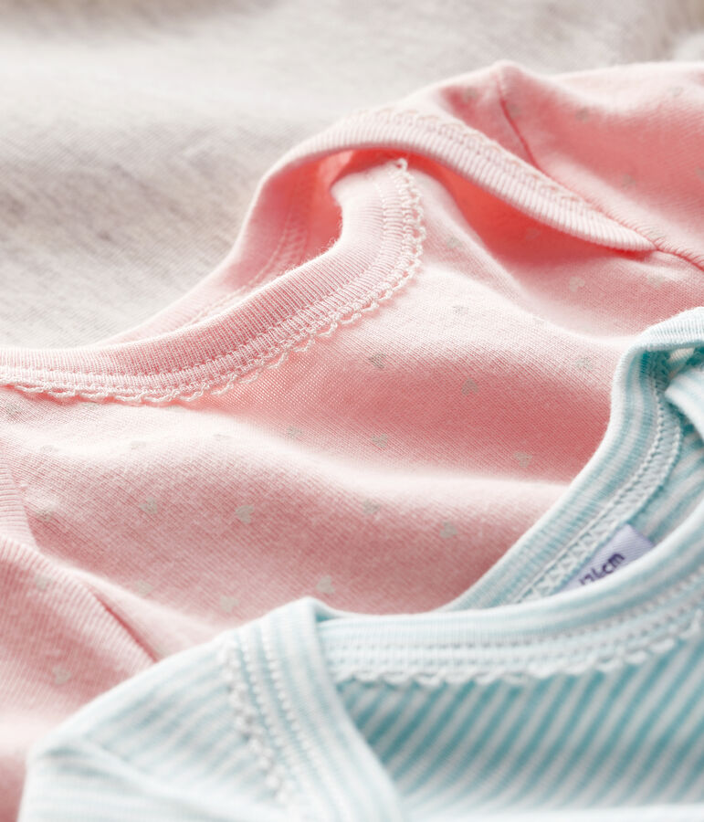 Set van 3 rompertjes met lange mouwen voor baby meisje multicouleur