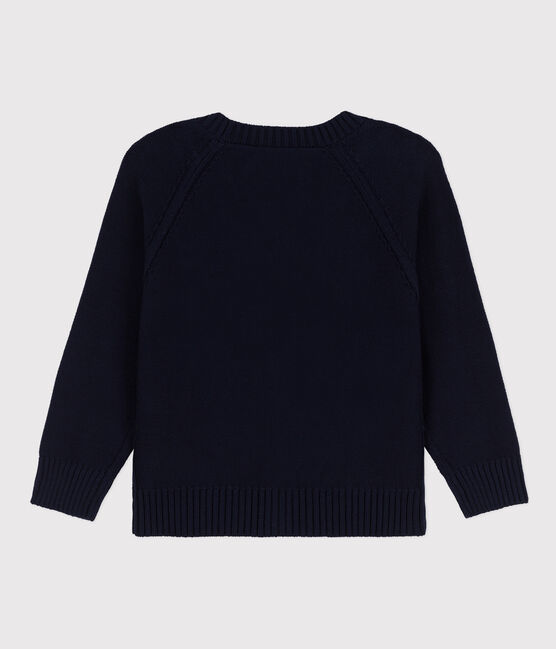 Gebreid jongensvest blauw SMOKING