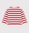 Pull en jersey bébé blanc MARSHMALLOW/rouge TERKUIT