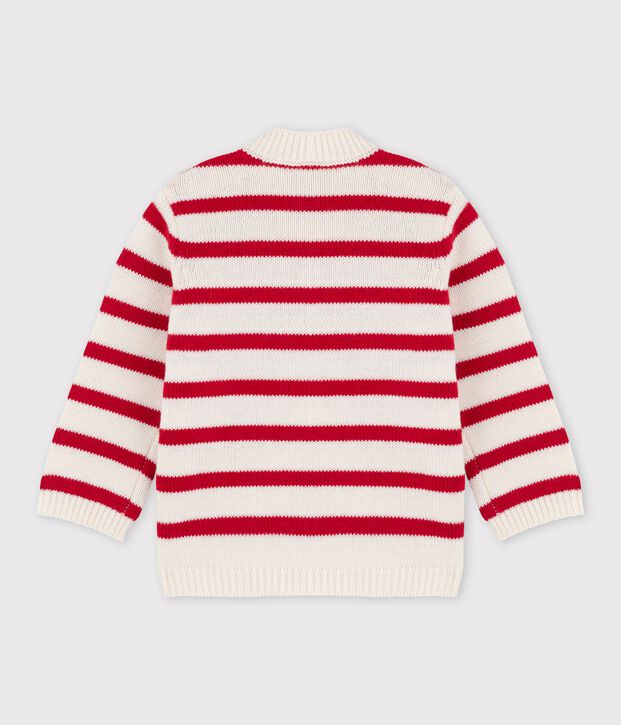 Babytrui in jersey wit/rood