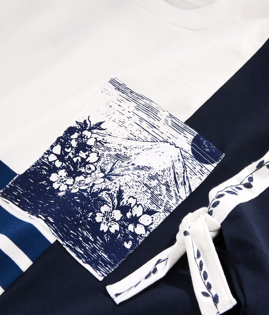 Marinière Femme Christoph Rumpf x Petit Bateau blanc MARSHMALLOW/bleu SMOKING