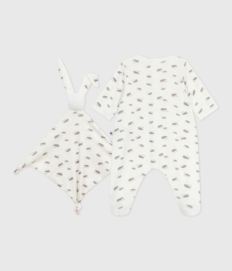 Coffret cadeau naissance en coton imprim&eacute; variante 1