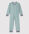 Combinaison ours en bouclette éponge grattée enfant SEDUMBLUE/ MARSHMALLOW
