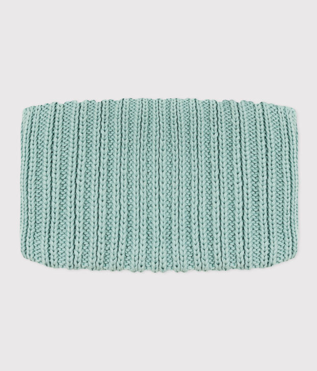 Snood en tricot doubl&eacute; en polaire b&eacute;b&eacute;/enfant gar&ccedil;on-fille vert