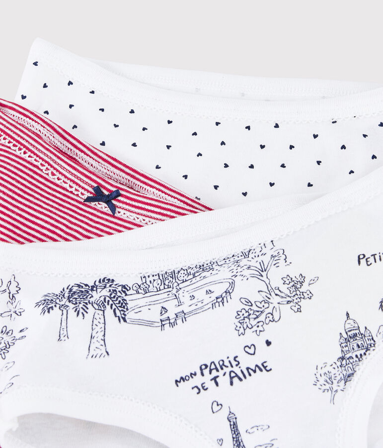 Lot de 3 culottes toile de Jouy Paris petite fille multicouleur