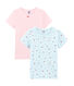Set van 2 meisjes T-shirts met korte mouwen