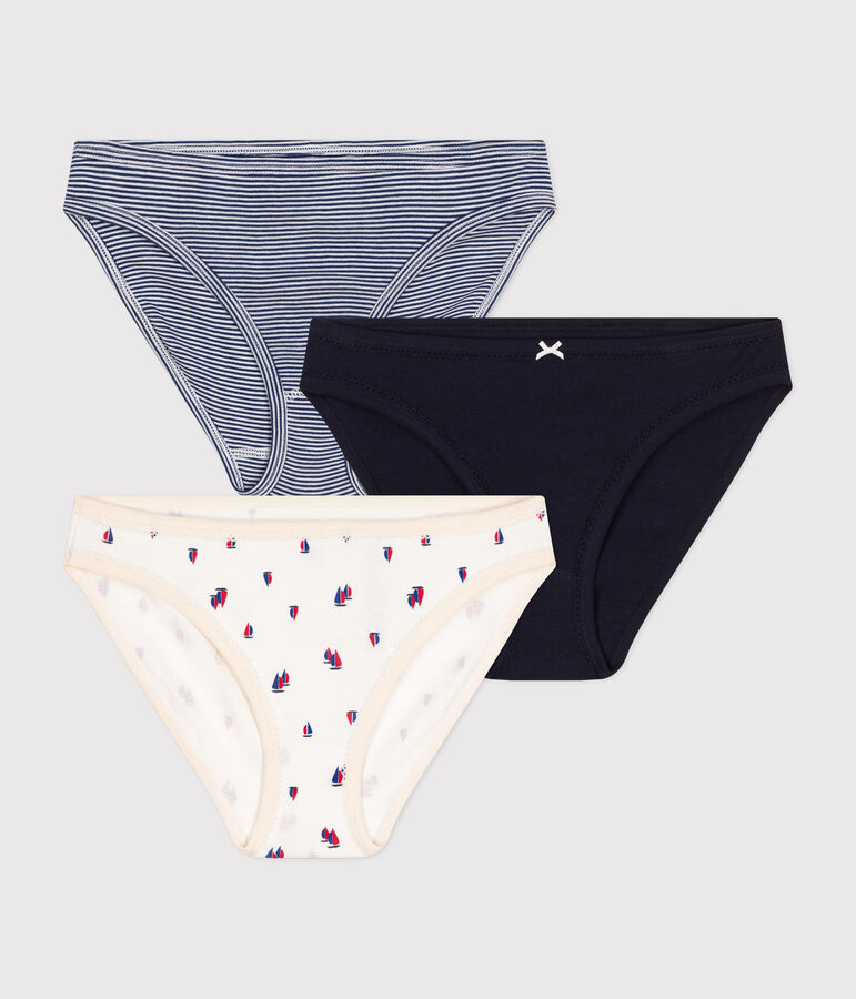 Lot de 3 culottes en coton femme multicouleur