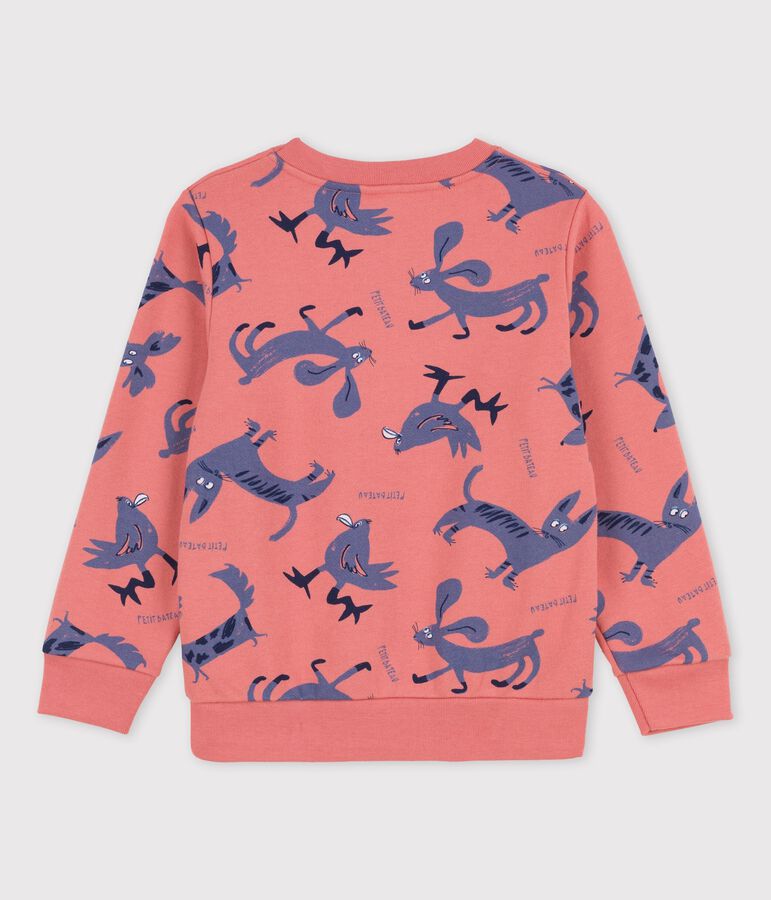 Sweatshirt en molleton enfant fille / gar&ccedil;on rose/multicouleur