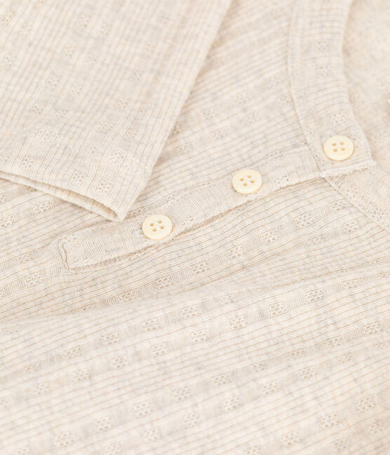 Tee-shirt en coton enfant fille beige MONTELIMAR CHINE