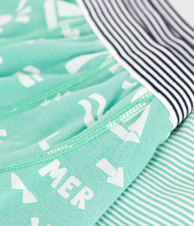 Lot de 2 boxers enfant en coton imprim&eacute; multicouleur