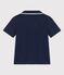 Polo met korte mouwen in jersey voor jongens blauw SMOKING