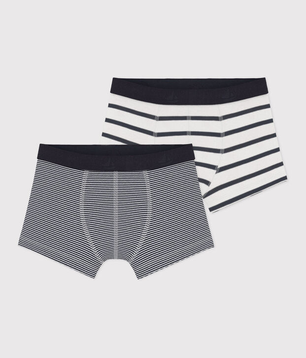 Geschenkverpakking met gestreepte boxershorts en pyjama van katoen multicouleur