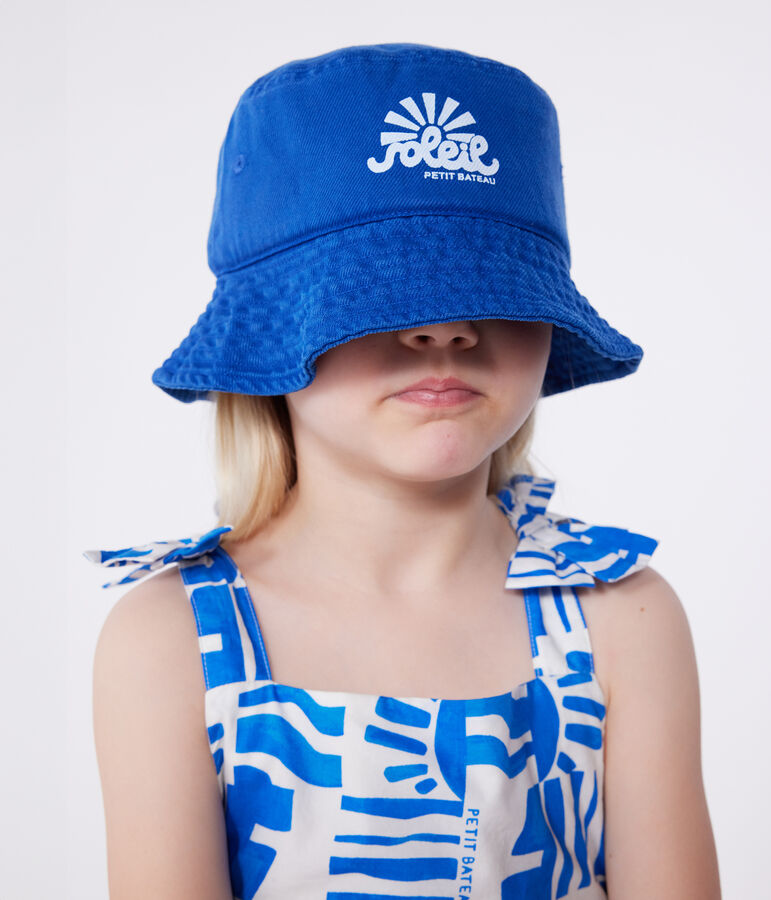 Bob uni enfant en coton bleu