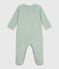 Katoenen babypyjama met milleraies-strepen SAULE/ MARSHMALLOW
