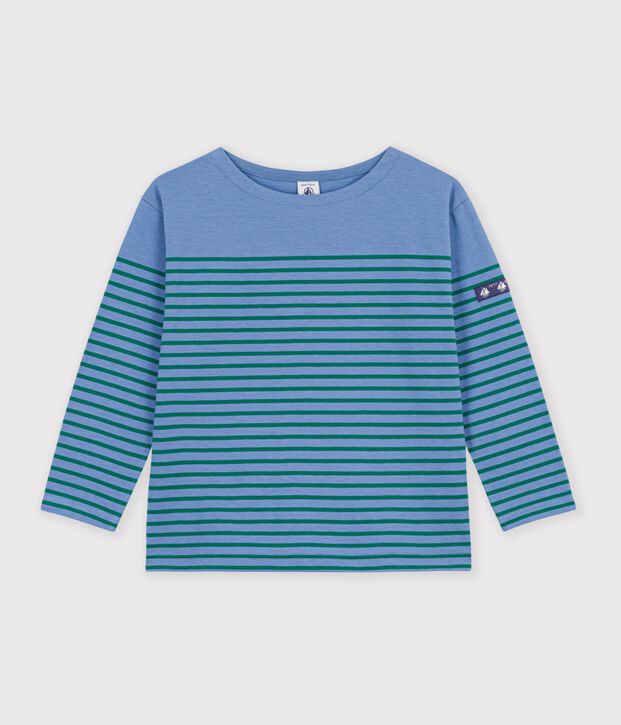 Marini&egrave;re enfant en coton bleu/vert
