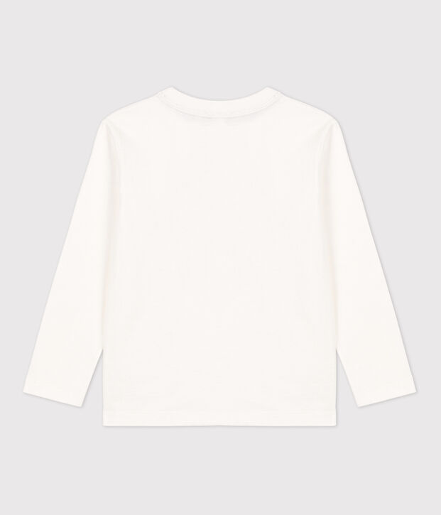 Jongens-T-shirt met lange mouwen wit