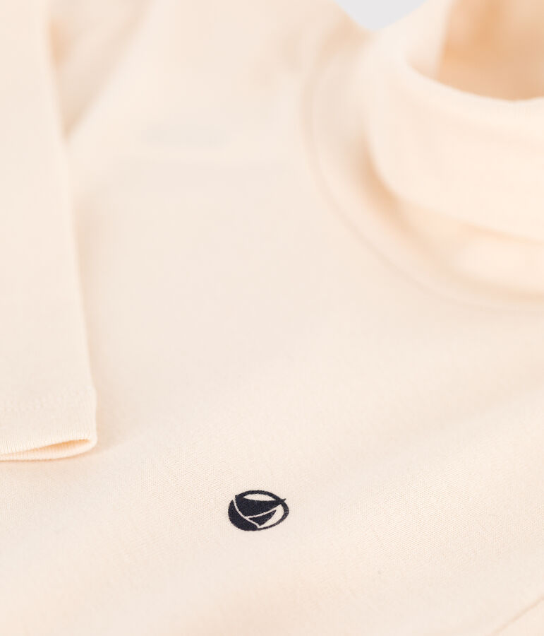 Sous-pull en coton enfant fille / gar&ccedil;on &eacute;cru