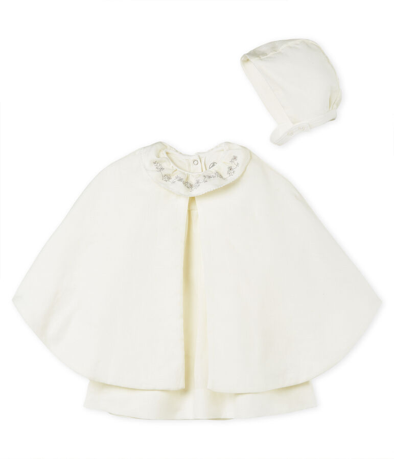 Ensemble 3 pi&egrave;ces de c&eacute;r&eacute;monie b&eacute;b&eacute; fille en lin multicouleur