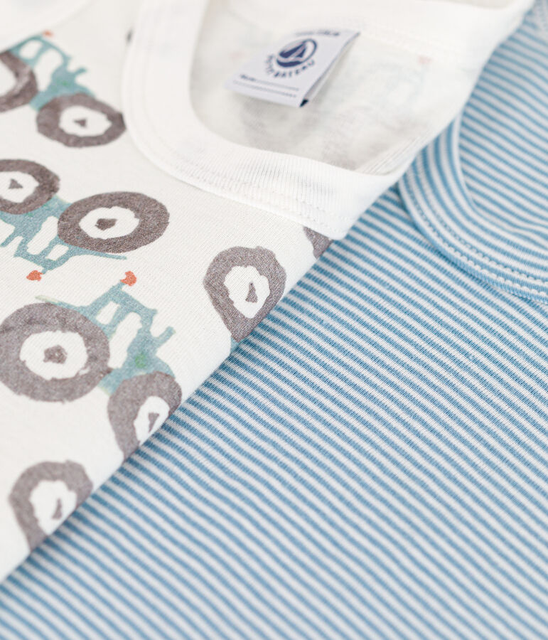 Set van 2 jongenshemdjes trekker in katoen variante 1