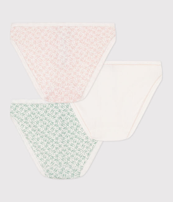 Setje met 3 katoenen onderbroekjes met bloemenprint voor kinderen variante 1