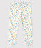 Legging van katoen met bloemenprint voor babymeisjes wit MARSHMALLOW/wit MULTICO