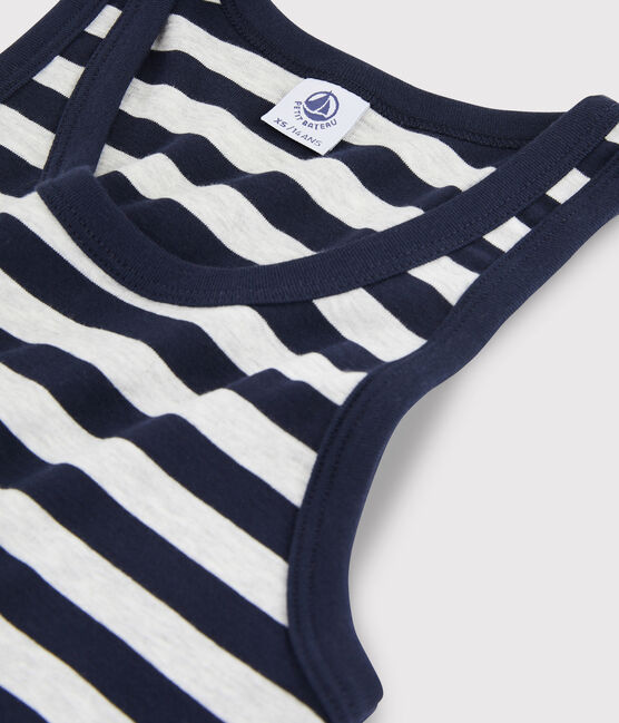 Iconisch vrouwenhemdje blauw SMOKING/grijs BELUGA