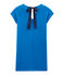 Robe manches courtes femme en lin bleu RIYADH