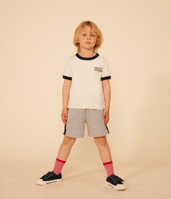 T-shirt van jersey voor jongens ecru AVALANCHE