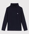 Sous-pull en coton enfant fille / garçon bleu SMOKING