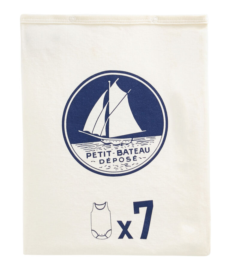 Pochon surprise de 7 bodies sans manches b&eacute;b&eacute; gar&ccedil;on multicouleur