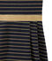 Robe enfant fille en double jersey bleu SMOKING/jaune DORE