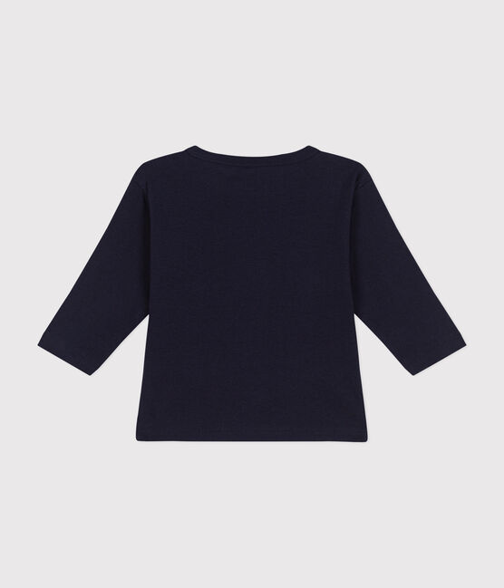 Katoenen T-shirt met lange mouwen voor baby's blauw SMOKING