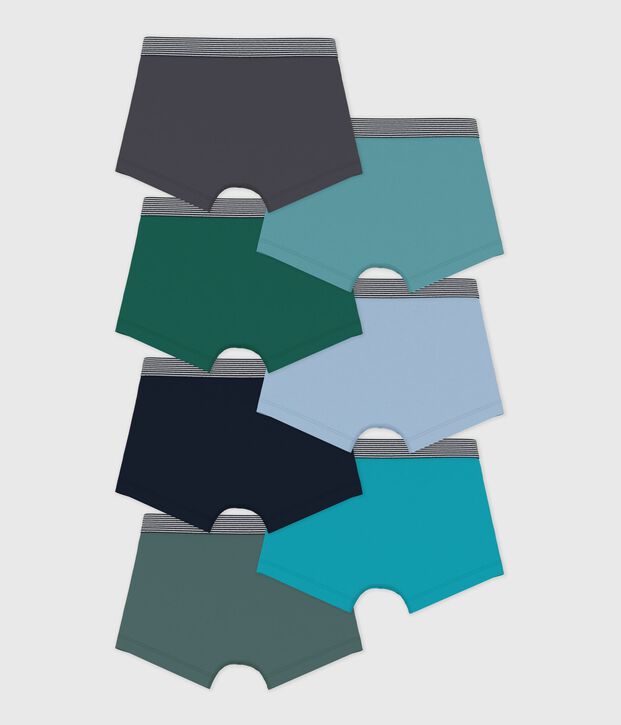 Setje effen katoenen boxershorts voor kinderen multicouleur