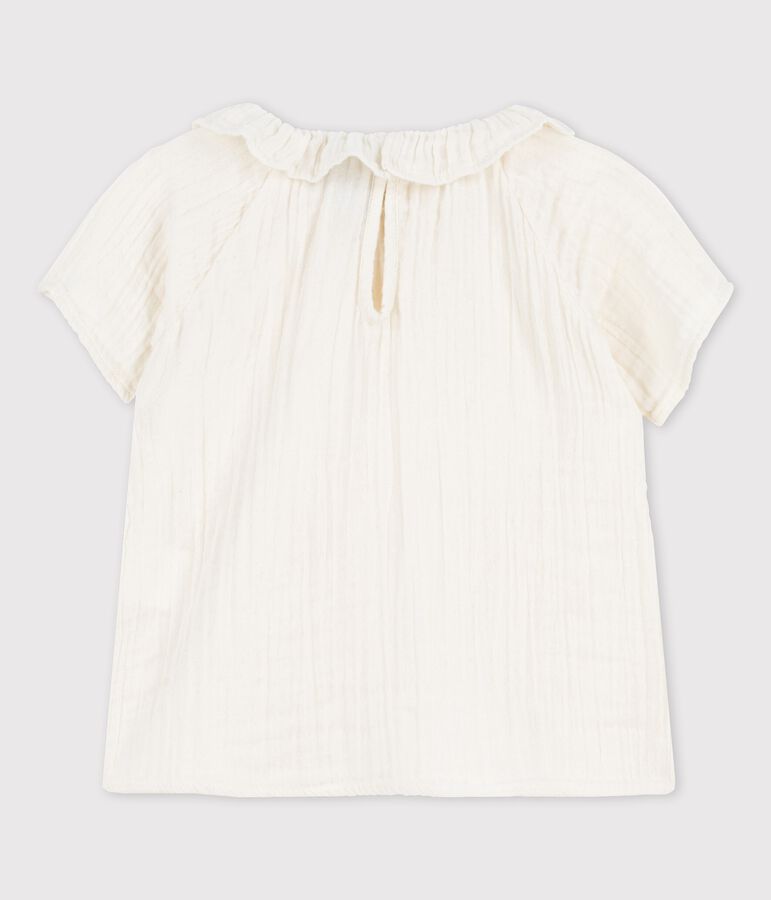 Blouse en gaze de coton bio b&eacute;b&eacute; blanc