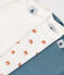 Set van 3 katoenen body's met lange mouwen en slakken voor baby's variante 1