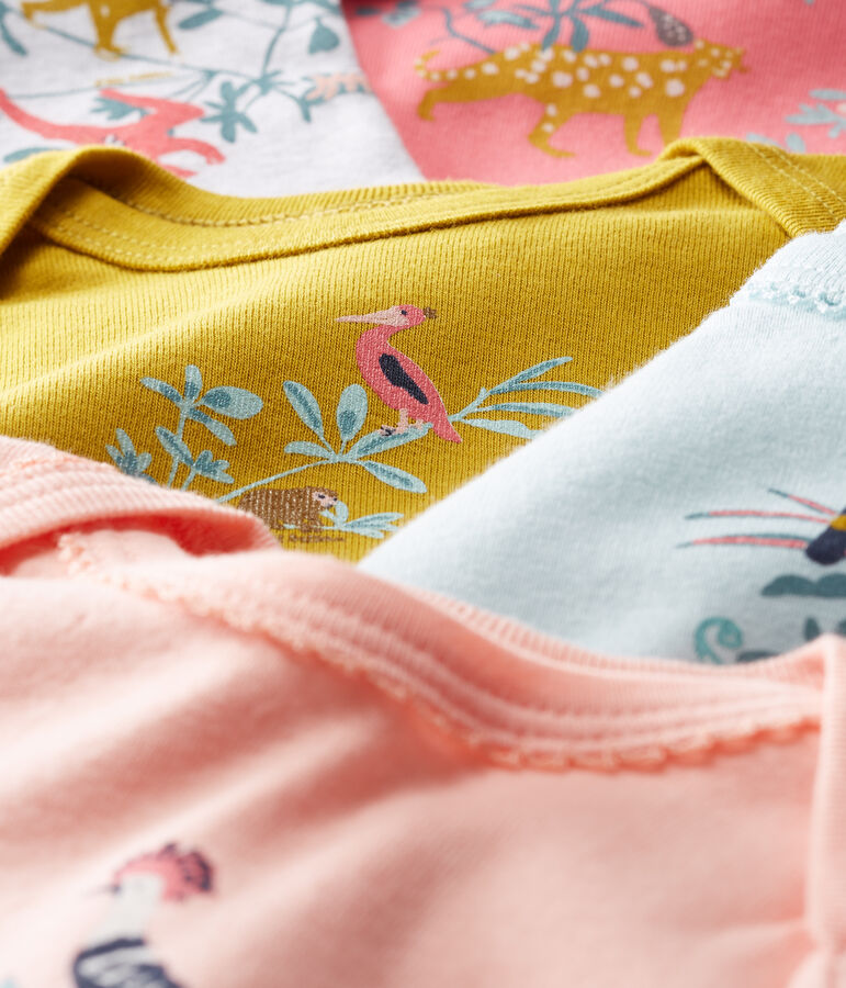 Set met 5 body's met korte mouwen voor babymeisjes variante 1
