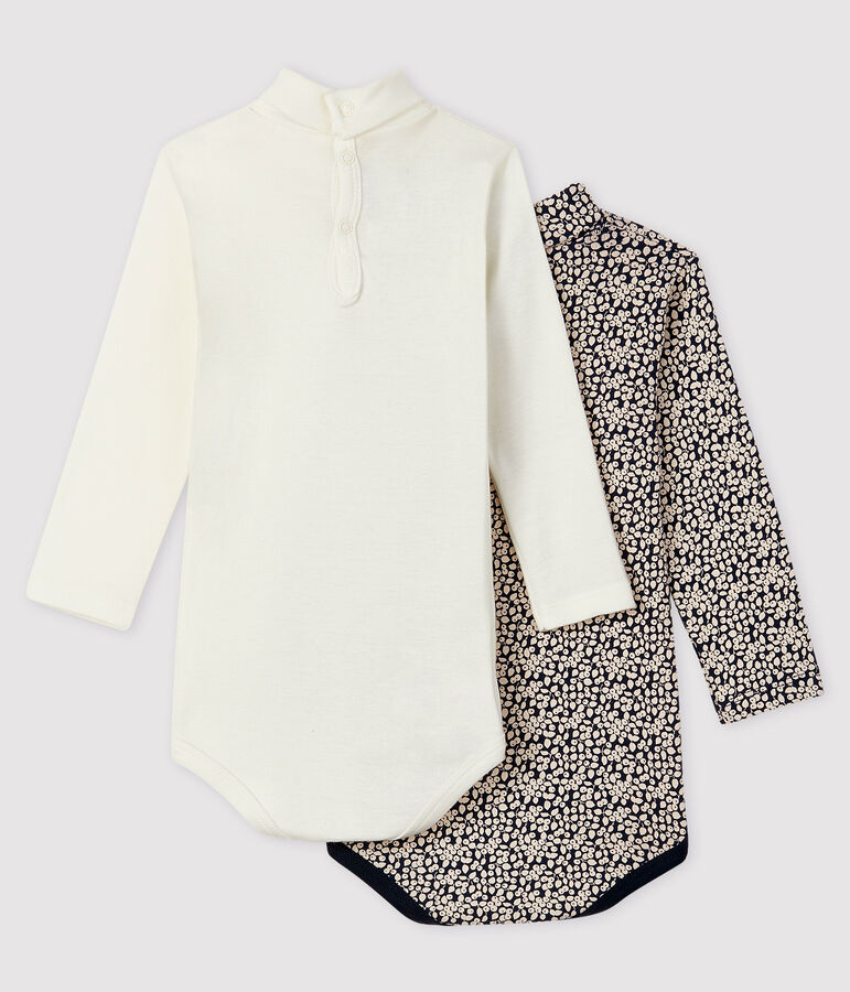 Set van 2 rompertjes met lange mouwen voor babymeisjes multicouleur