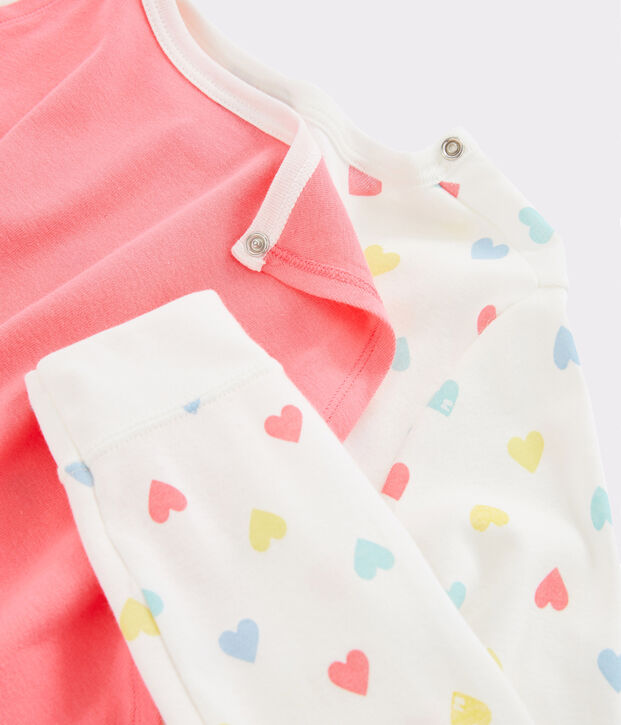 Lang verkleedpakje met masker voor meisjes wit/multicouleur