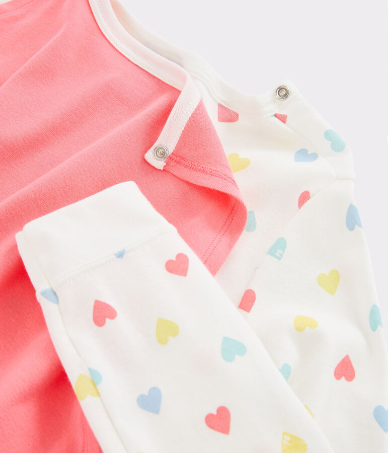 Combinaison d&eacute;guisement avecun masque petite fille blanc MARSHMALLOW/blanc MULTICO