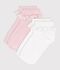 2 paires de chaussettes enfant en coton avec volants multicouleur