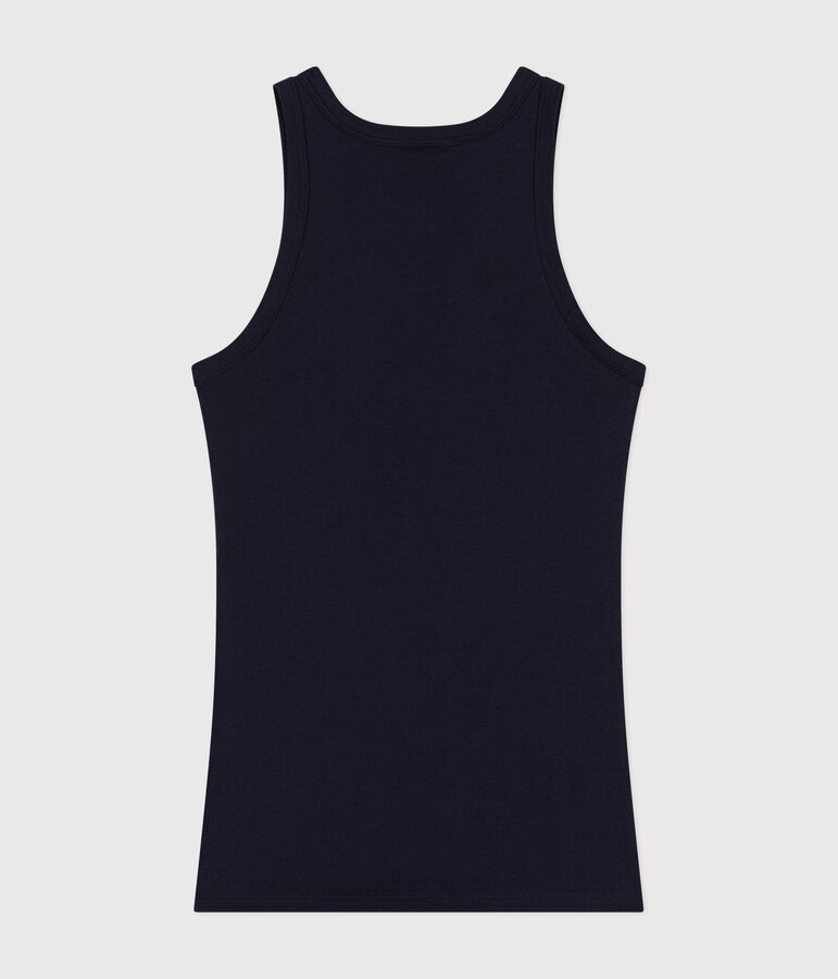 L'Iconique, katoenen singlet voor dames blauw