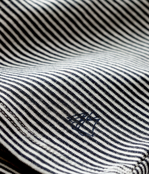 Tee shirt b&eacute;b&eacute; gar&ccedil;on milleraie bleu/blanc