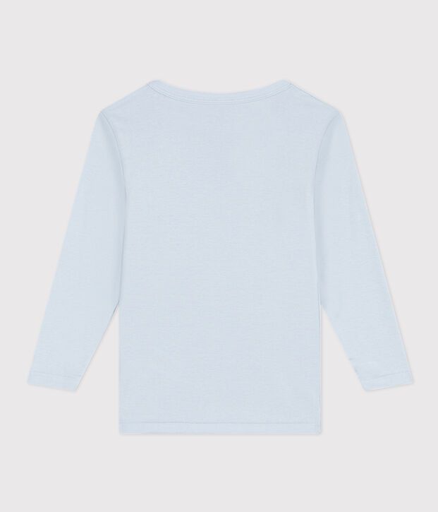Katoenen T-shirt met lange mouw blauw