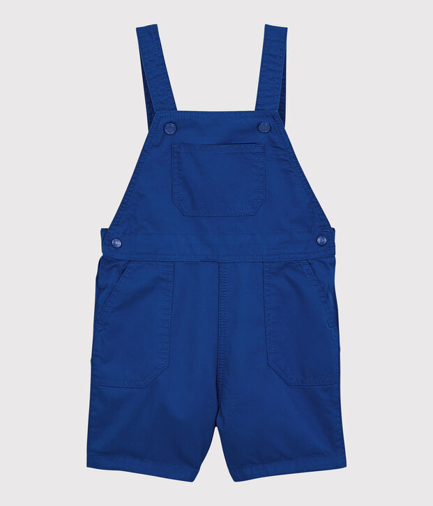 Salopette courte b&eacute;b&eacute; gar&ccedil;on bleu