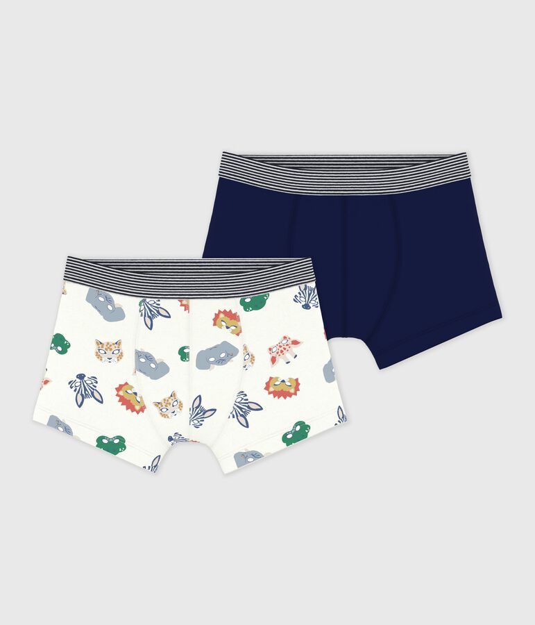 Setje met katoenen boxershorts met maskertjesprint voor kinderen multicouleur