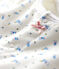 Bodyjama à imprimé fleur bébé fille en velours blanc MARSHMALLOW/blanc MULTICO