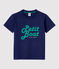 T-shirt manches courtes en coton enfant garçon bleu MEDIEVAL