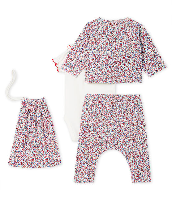 Ensemble 4 pièces bébé fille imprimé variante 2