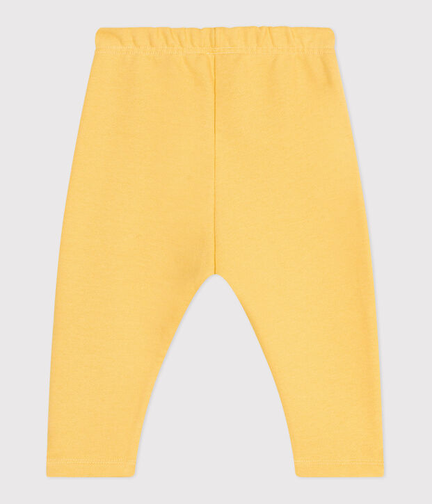Effen katoenen joggingbroek voor baby's geel
