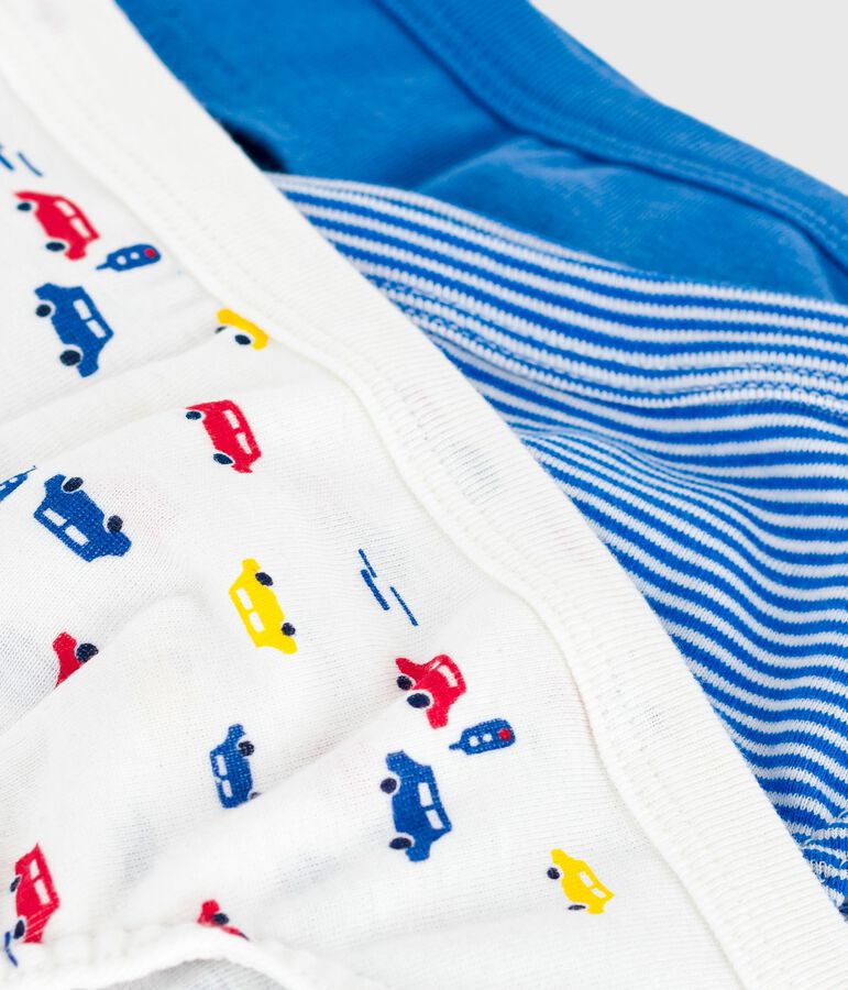 Lot de slips enfant en coton imprim&eacute; voitures multicouleur
